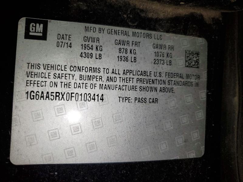 Aukcja sprzedaży 2015 Cadillac Ats, vin: 1G6AA5RX0F0103414, numer aukcji: 73497165