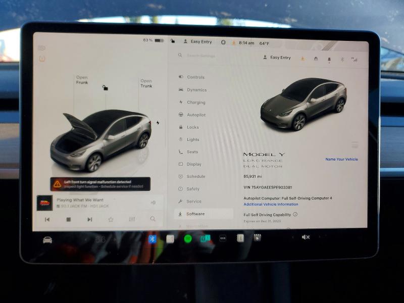 98388365 :رقم المزاد ، 7SAYGAEE5PF903381 vin ، 2023 Tesla Model Y مزاد بيع