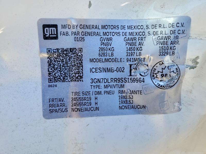 73729245 :رقم المزاد ، 3GN7DLRR9SS159964 vin ، 2025 Chevrolet Equinox مزاد بيع