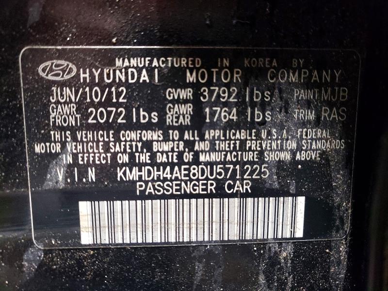 99463975 :رقم المزاد ، KMHDH4AE8DU571225 vin ، 2013 Hyundai Elantra مزاد بيع