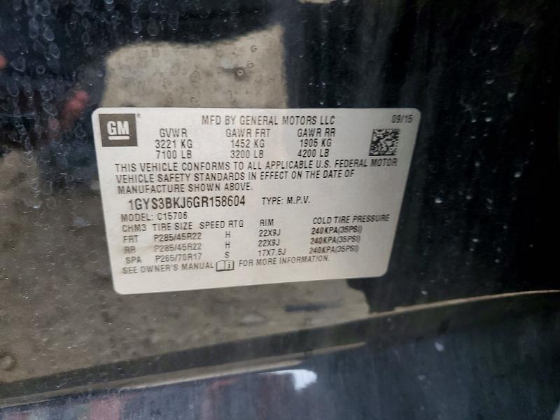 Продажа на аукционе авто 2016 Cadillac Escalade, vin: 1GYS3BKJ6GR158604, номер лота: 74200755