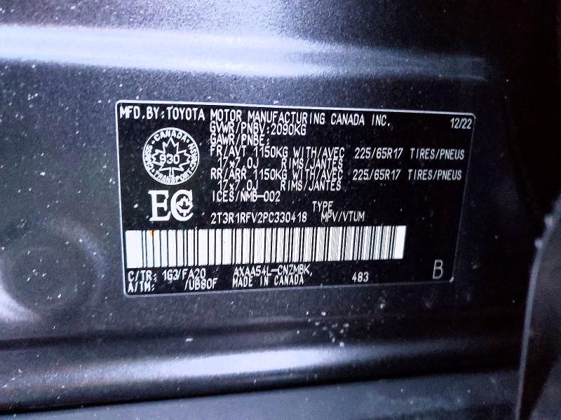 Продаж на аукціоні авто 2023 Toyota Rav4, vin: 2T3R1RFV2PC330418, номер лоту: 98161045