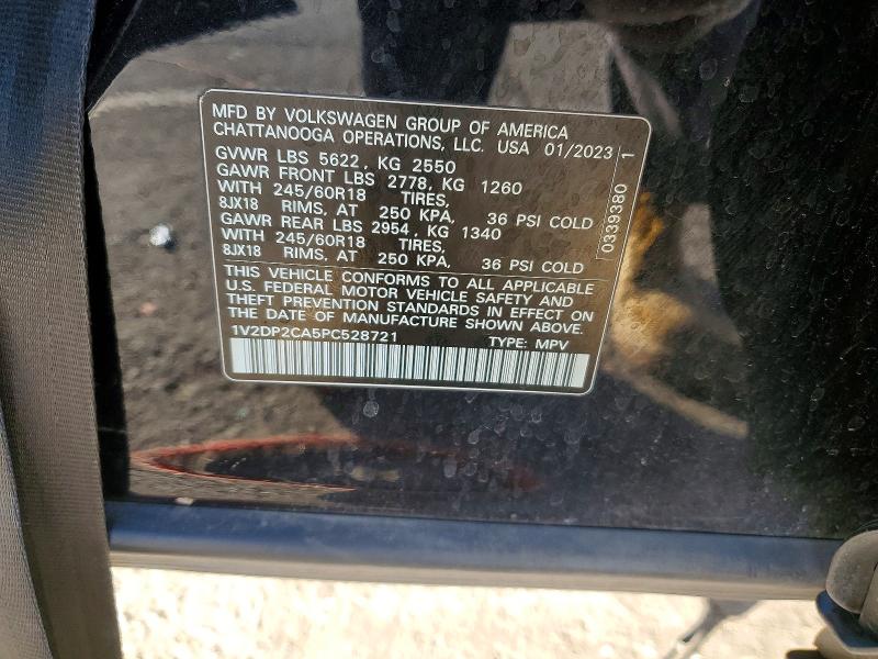 Aukcja sprzedaży 2023 Volkswagen Atlas, vin: 1V2DP2CA5PC528721, numer aukcji: 72363545