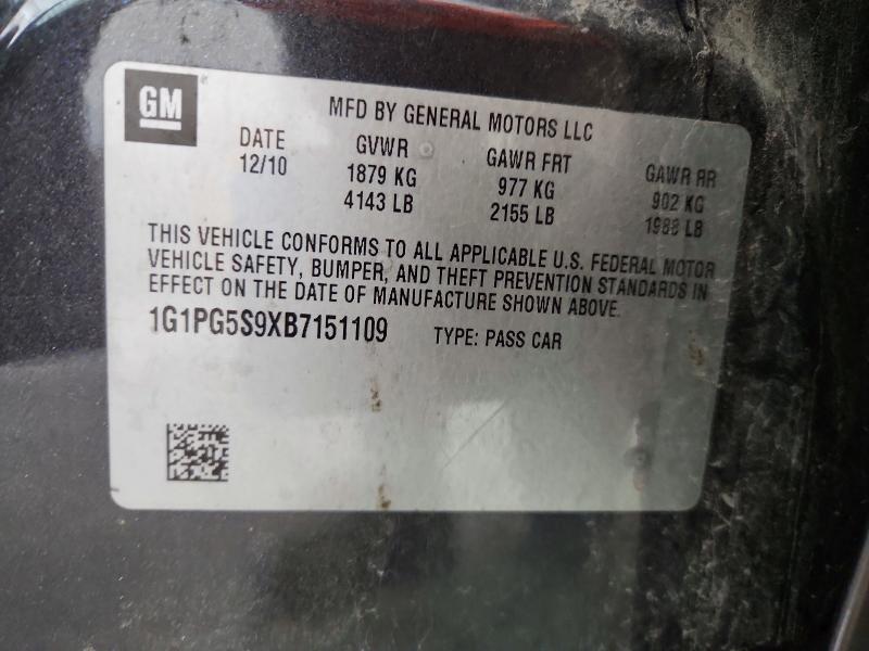 Продаж на аукціоні авто 2011 Chevrolet Cruze, vin: 1G1PG5S9XB7151109, номер лоту: 74464585