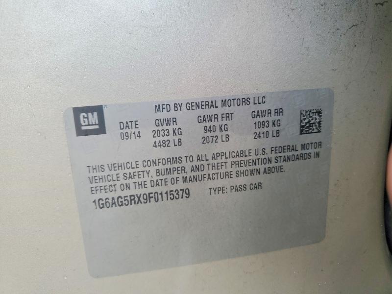 Продаж на аукціоні авто 2015 Cadillac Ats, vin: 1G6AG5RX9F0115379, номер лоту: 72975595