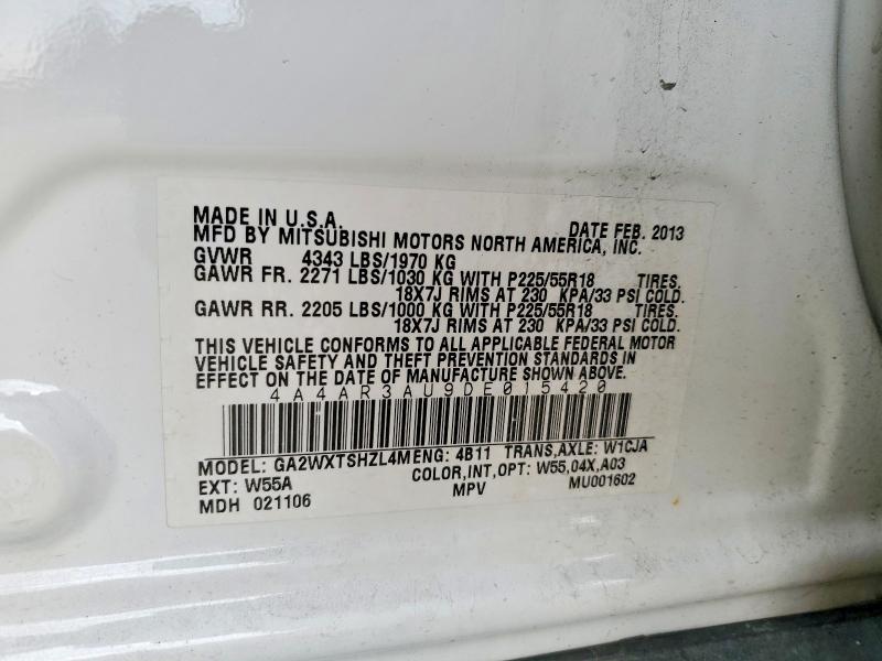 Продаж на аукціоні авто 2013 Mitsubishi Outlander Sport, vin: 4A4AR3AU9DE015420, номер лоту: 98212505