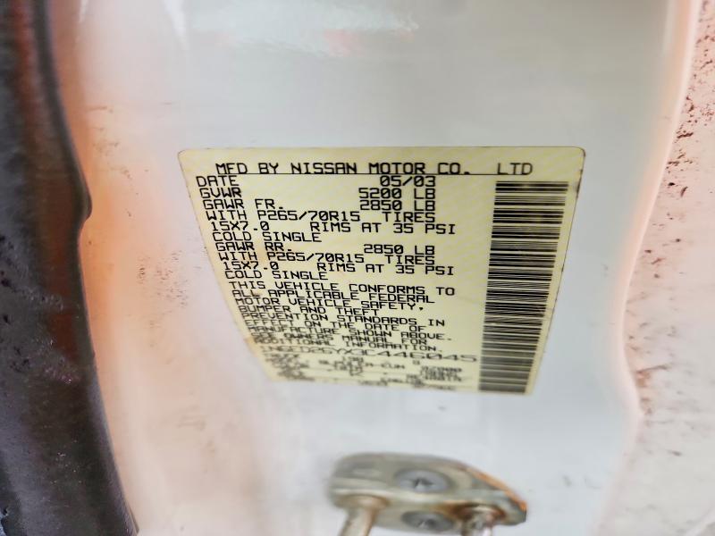 Продаж на аукціоні авто 2003 Nissan Frontier, vin: 1N6ED26YX3C446045, номер лоту: 99575355