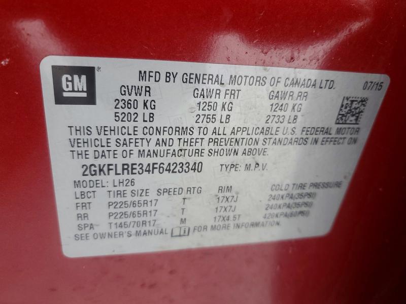 Продажа на аукционе авто 2015 Gmc Terrain, vin: 2GKFLRE34F6423340, номер лота: 73921765