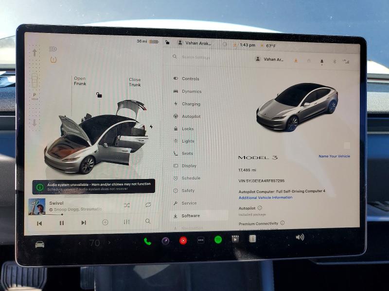 Aukcja sprzedaży 2024 Tesla Model 3, vin: 5YJ3E1EA4RF857295, numer aukcji: 72342625