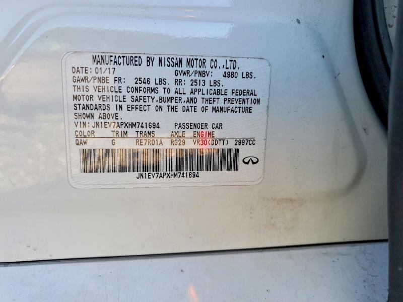 Aukcja sprzedaży 2017 Infiniti Q50, vin: JN1EV7APXHM741694, numer aukcji: 93974595