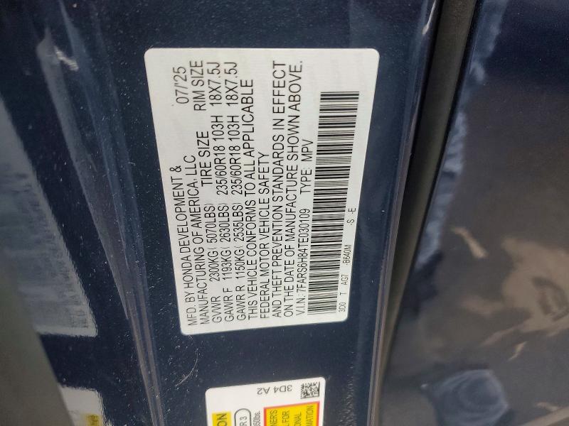 Aukcja sprzedaży 2026 Honda Cr-v, vin: 7FARS6H84TE030109, numer aukcji: 74227955