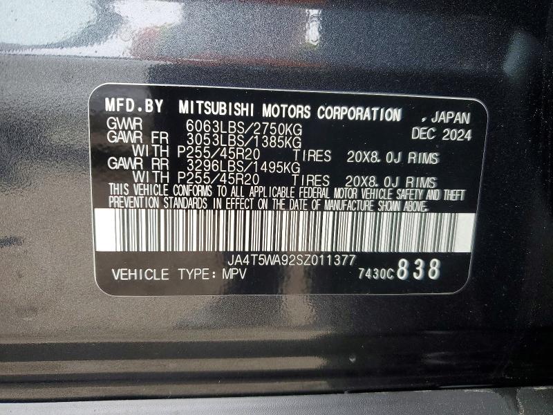 Продаж на аукціоні авто 2025 Mitsubishi Outlander, vin: JA4T5WA92SZ011377, номер лоту: 75162005