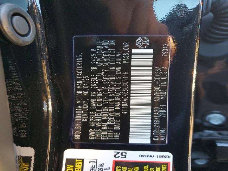 Продажа на аукционе авто 2025 Toyota Camry Xse, vin: 4T1DAACK6SU605116, номер лота: 73840855