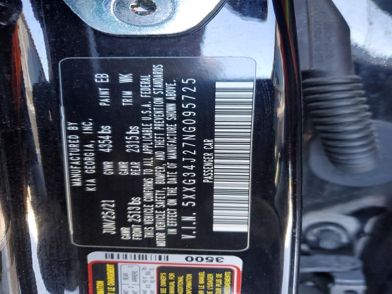Продажа на аукционе авто 2022 Kia K5, vin: 5XXG34J27NG095725, номер лота: 74891525