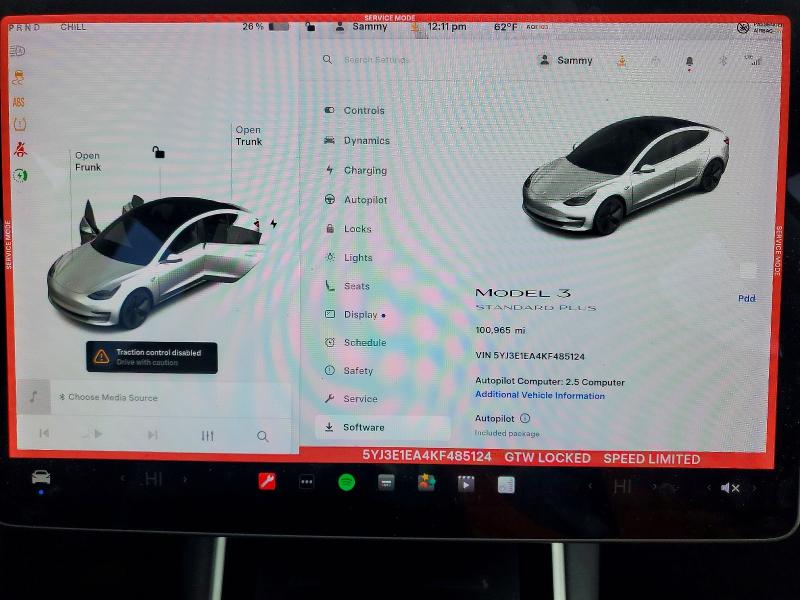 96611385 :رقم المزاد ، 5YJ3E1EA4KF485124 vin ، 2019 Tesla Model 3 مزاد بيع