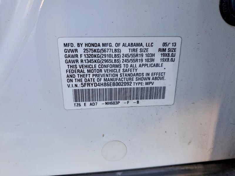 Aukcja sprzedaży 2014 Acura Mdx, vin: 5FRYD4H86EB002092, numer aukcji: 73056405