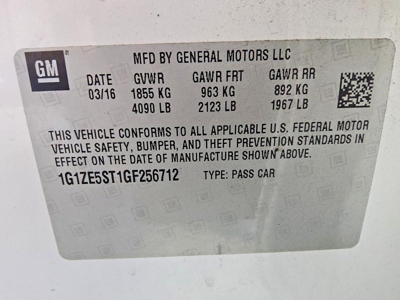 Продажа на аукционе авто 2016 Chevrolet Malibu, vin: 1G1ZE5ST1GF256712, номер лота: 74121555