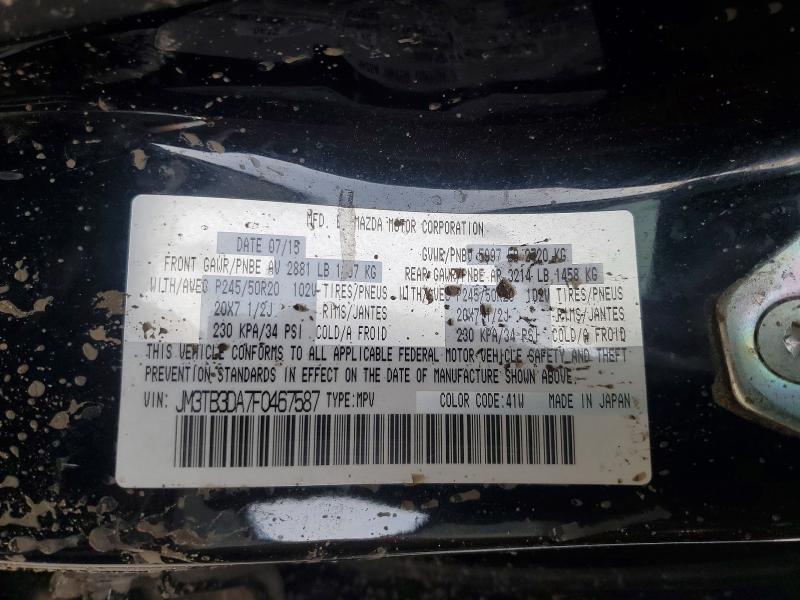 Продажа на аукционе авто 2015 Mazda Cx-9, vin: JM3TB3DA7F0467587, номер лота: 98242955