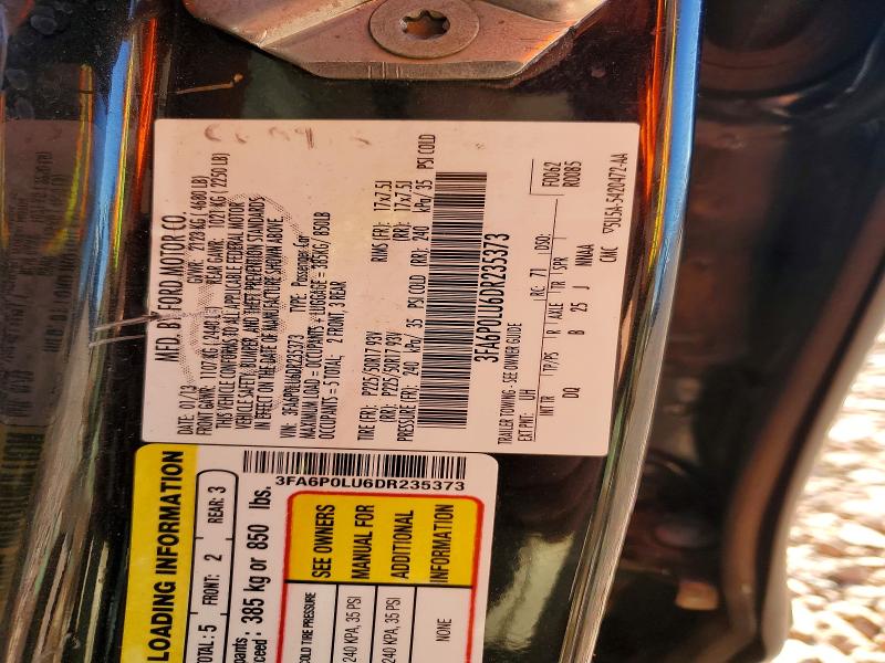 Aukcja sprzedaży 2013 Ford Fusion, vin: 3FA6P0LU6DR235373, numer aukcji: 72660275