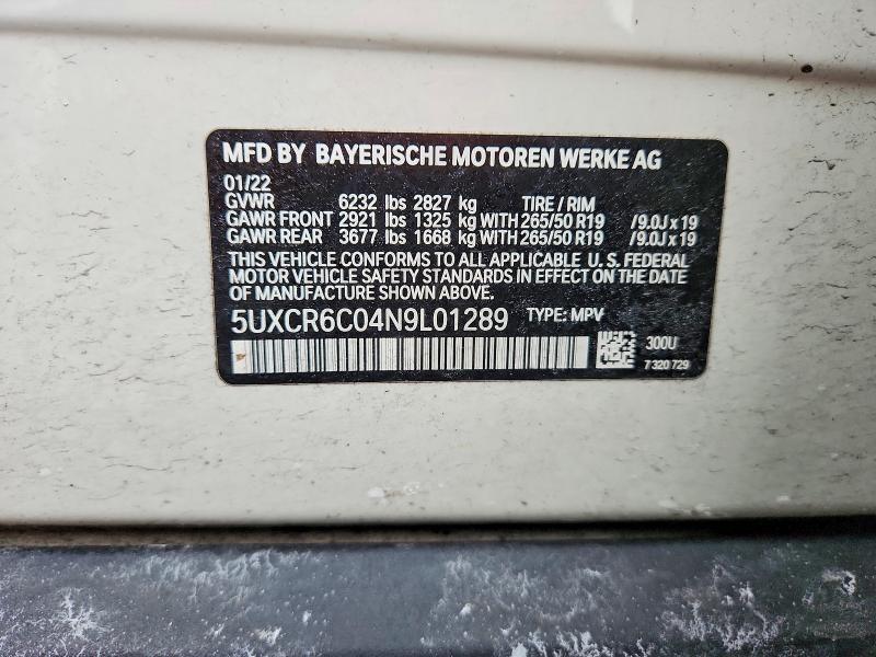 Aukcja sprzedaży 2022 Bmw X5, vin: 5UXCR6C04N9L01289, numer aukcji: 72722685