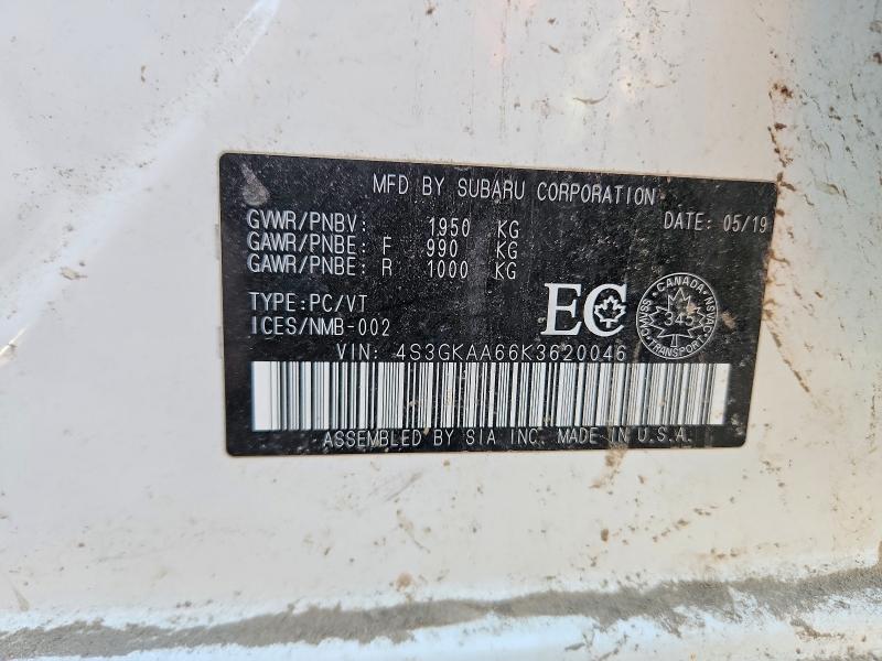 Aukcja sprzedaży 2019 Subaru Impreza, vin: 4S3GKAA66K3620046, numer aukcji: 74162935