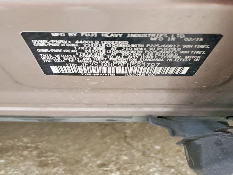 Продажа на аукционе авто 2015 Subaru Forester, vin: JF2SJAHC9FH593797, номер лота: 72636315