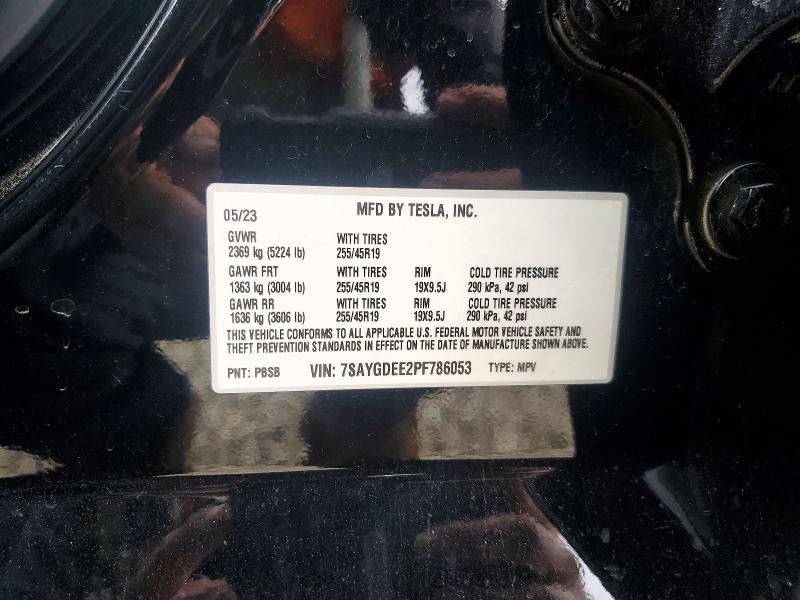 2023 Tesla Model Y მანქანა იყიდება აუქციონზე, vin: 7SAYGDEE2PF786053, აუქციონის ნომერი: 99517645