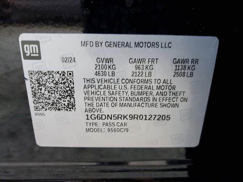 Продажа на аукционе авто 2024 Cadillac Ct5, vin: 1G6DN5RK9R0127205, номер лота: 74411035