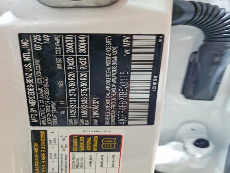 75188215 :رقم المزاد ، 4JGFB4FB9TB503115 vin ، 2026 Mercedes-benz Gle مزاد بيع