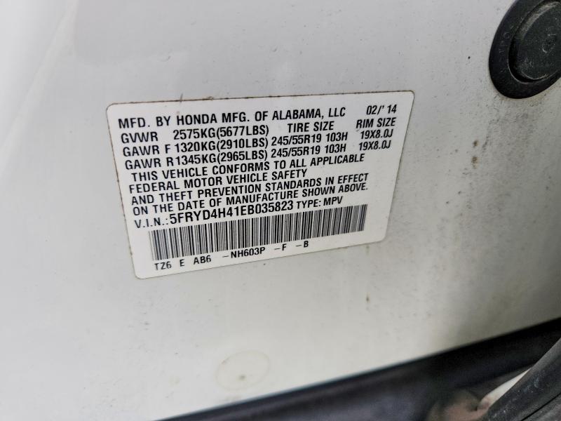 Продажа на аукционе авто 2014 Acura Mdx, vin: 5FRYD4H41EB035823, номер лота: 74354785