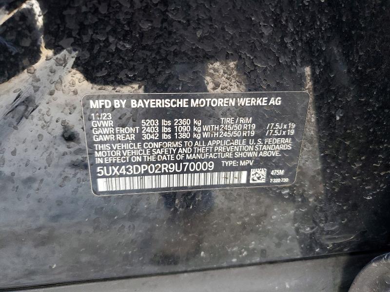 Продаж на аукціоні авто 2024 Bmw X3 Sdrive3, vin: 5UX43DP02R9U70009, номер лоту: 98420995