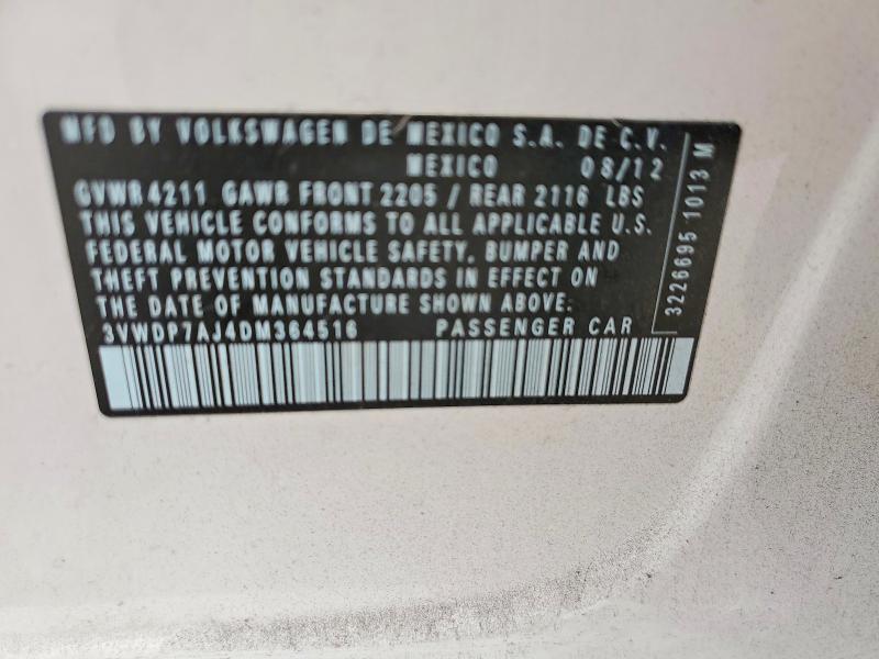 Продаж на аукціоні авто 2013 Volkswagen Jetta, vin: 3VWDP7AJ4DM364516, номер лоту: 97949315