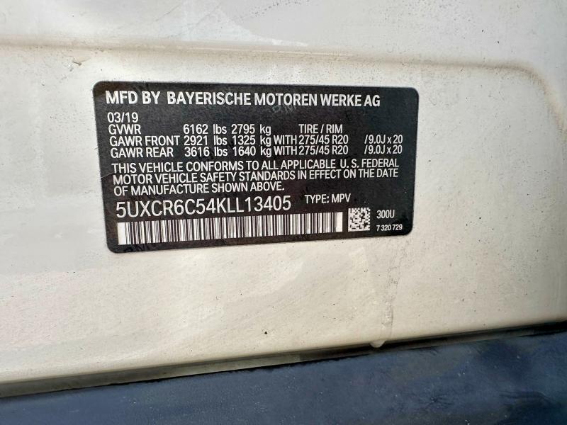 Aukcja sprzedaży 2019 Bmw X5 Xdrive4, vin: 5UXCR6C54KLL13405, numer aukcji: 74448995