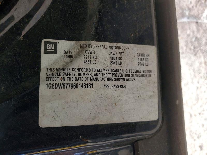 2006 Cadillac Sts მანქანა იყიდება აუქციონზე, vin: 1G6DW677960148181, აუქციონის ნომერი: 99963585