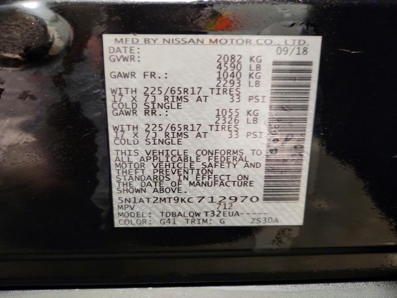 Продаж на аукціоні авто 2019 Nissan Rogue, vin: 5N1AT2MT9KC712970, номер лоту: 73529375