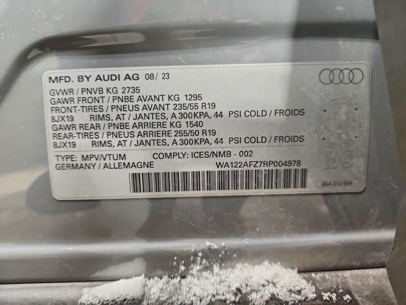 Aukcja sprzedaży 2024 Audi Q4 E-tron, vin: WA122AFZ7RP004978, numer aukcji: 73753645