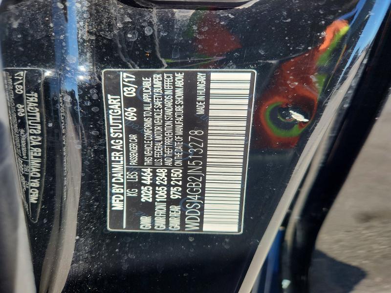2018 Mercedes-benz Cla მანქანა იყიდება აუქციონზე, vin: WDDSJ4GB2JN513278, აუქციონის ნომერი: 72942295