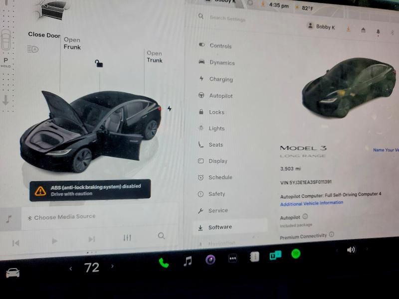 Aukcja sprzedaży 2025 Tesla Model 3, vin: 5YJ3E1EA3SF011391, numer aukcji: 73740985