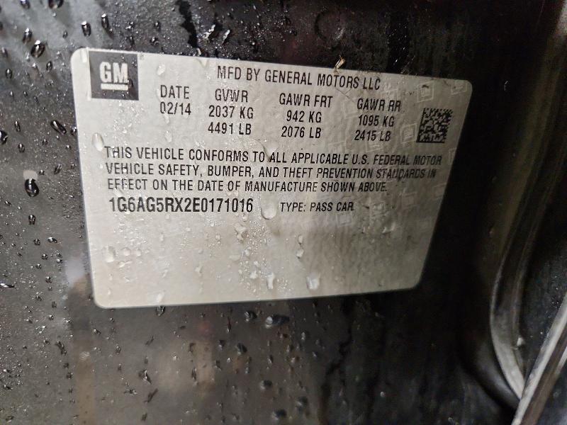 2014 Cadillac Ats მანქანა იყიდება აუქციონზე, vin: 1G6AG5RX2E0171016, აუქციონის ნომერი: 72375765