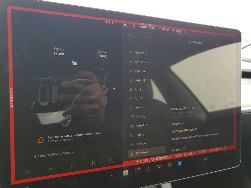 73468615 :رقم المزاد ، 5YJ3E1EB1NF295259 vin ، 2022 Tesla Model 3 مزاد بيع