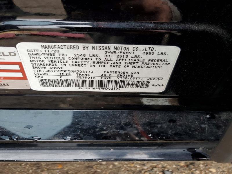 Aukcja sprzedaży 2021 Infiniti Q50, vin: JN1EV7BP5MM703170, numer aukcji: 73898385