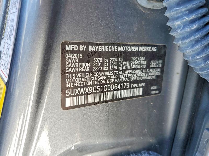 Продажа на аукционе авто 2016 Bmw X3, vin: 5UXWX9C51G0D64179, номер лота: 75161415