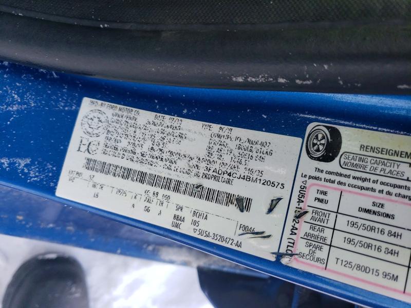 Продажа на аукционе авто 2011 Ford Fiesta, vin: 3FADP4CJ4BM120575, номер лота: 75163745