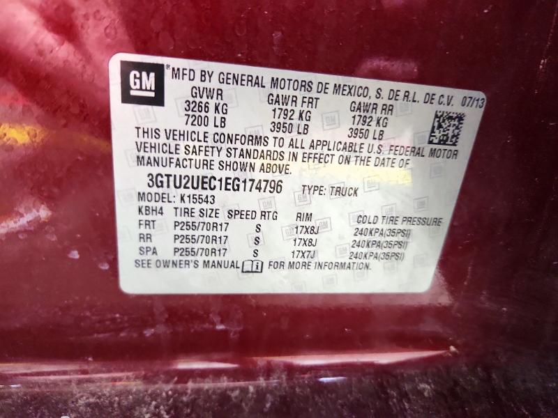 Aukcja sprzedaży 2014 Gmc Sierra, vin: 3GTU2UEC1EG174796, numer aukcji: 75223675