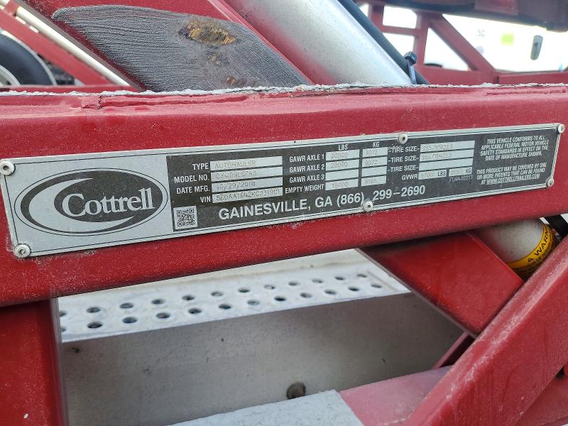 75500275 :رقم المزاد ، 5E0AA1642KG231901 vin ، 2019 Cottrell Trailer مزاد بيع