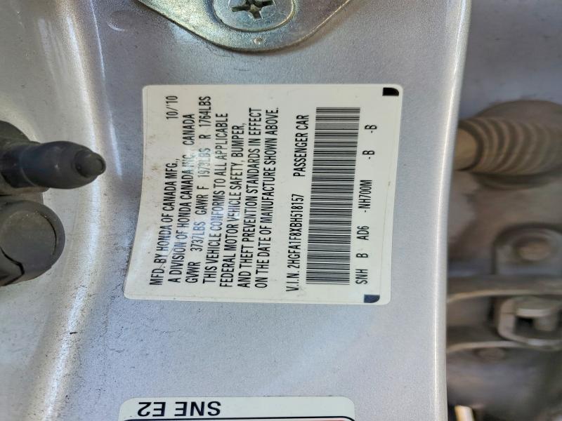 Продаж на аукціоні авто 2011 Honda Civic Ex, vin: 2HGFA1F8XBH518157, номер лоту: 97854965