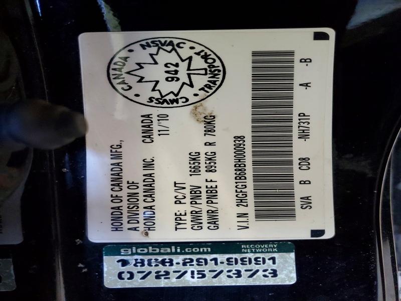 Aukcja sprzedaży 2011 Honda Civic, vin: 2HGFG1B68BH000938, numer aukcji: 74570425