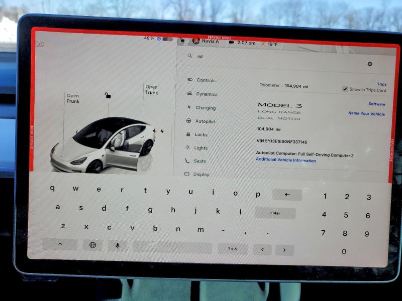72702645 :رقم المزاد ، 5YJ3E1EB0NF337145 vin ، 2022 Tesla Model 3 مزاد بيع