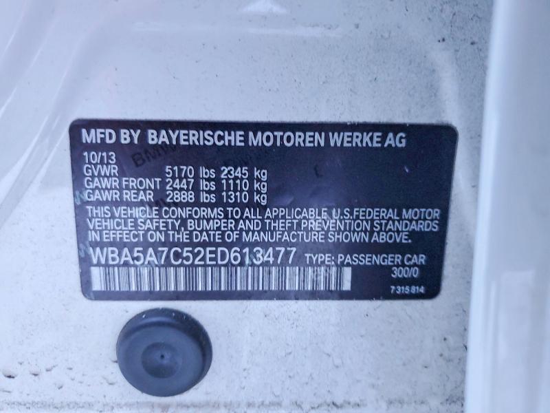 Aukcja sprzedaży 2014 Bmw 528, vin: WBA5A7C52ED613477, numer aukcji: 98762955