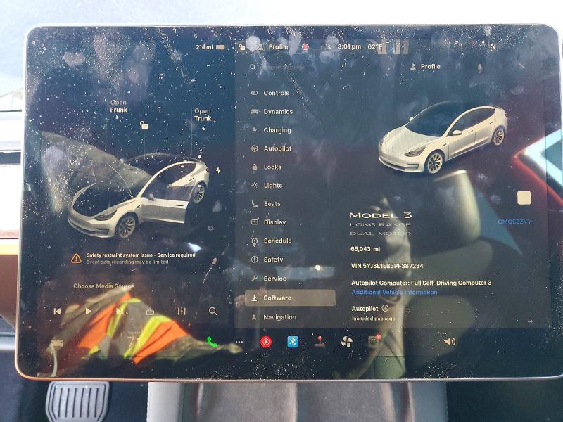 Aukcja sprzedaży 2023 Tesla Model 3, vin: 5YJ3E1EB3PF387234, numer aukcji: 72484385